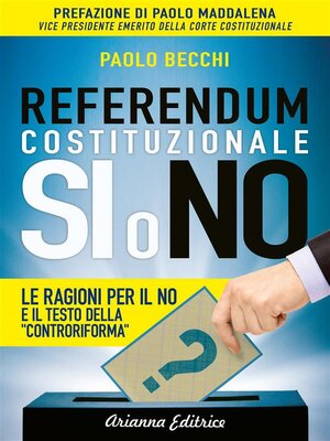 cover image of Referendum Costituzionale, Si o No